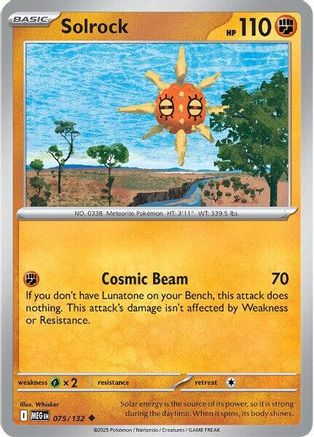 Solrock 075/132 ME01 Mega Evolution - Uncommon