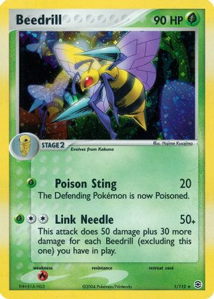Beedrill 001 FireRed & LeafGreen - Holo Rare
