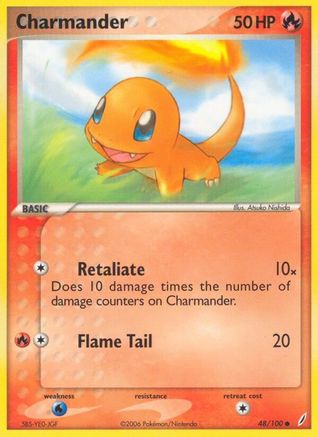 Charmander 048 - Reverse Holofoil Crystal Guardians - Common