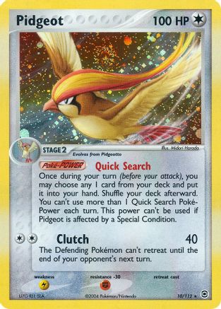 Pidgeot 010 - Holofoil FireRed & LeafGreen - Holo Rare