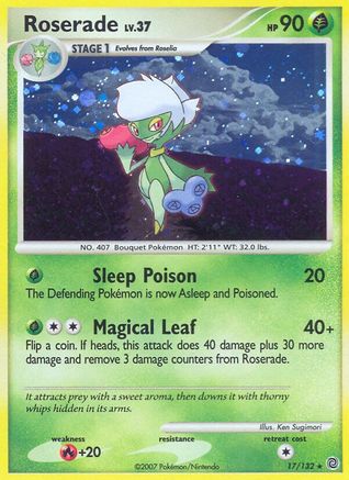 Roserade - Reverse Holofoil Secret Wonders - Holo Rare