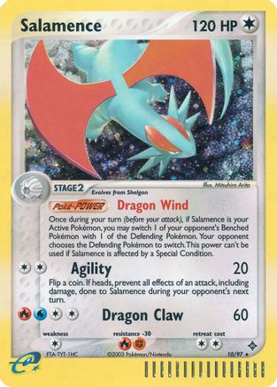 Salamence - 10/97/097 - Holofoil Dragon - Holo Rare