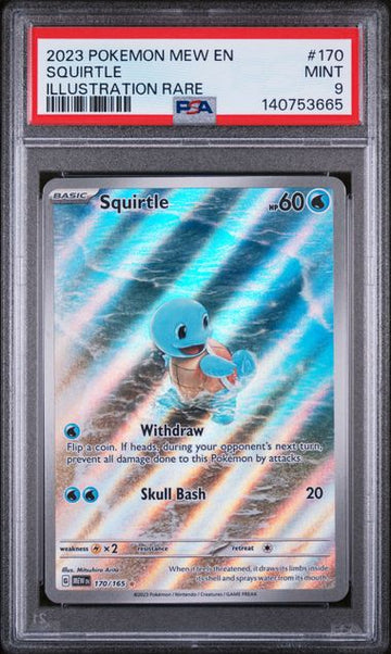 SQUIRTLE ILLUSTRATION RARE PSA 9