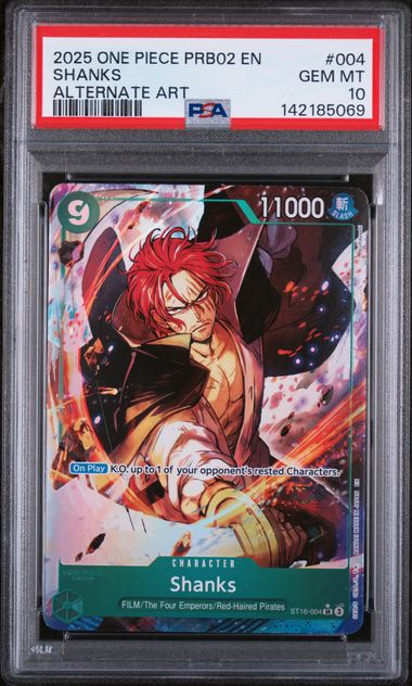ONE PIECE PRB02-PREMIUM BOOSTER -ONE PIECE CARD THE BEST- VOL.2 #004 SHANKS ALTERNATE ART