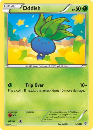 Oddish 001  XY  Ancient Origins - Common