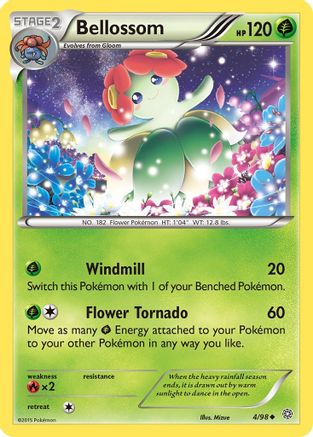 Bellossom (004/98) [XY  Ancient Origins] Reverse Holofoil - Uncommon
