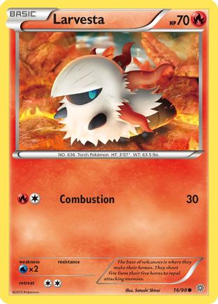Larvesta (016/98) [XY  Ancient Origins] Normal - Common