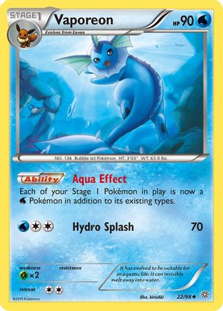 Vaporeon (022/98) [XY  Ancient Origins] Normal - Uncommon