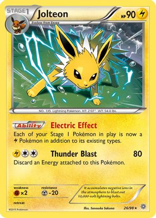 Jolteon (026/98) [XY  Ancient Origins] Reverse Holofoil - Holo Rare