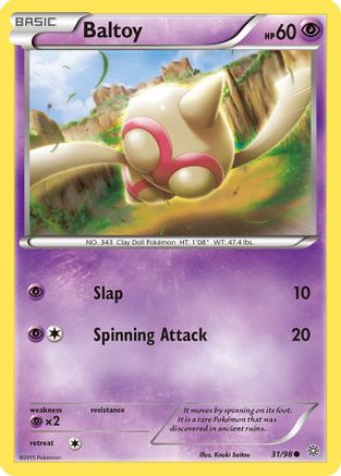 Baltoy (031/98) [XY  Ancient Origins] Normal - Common