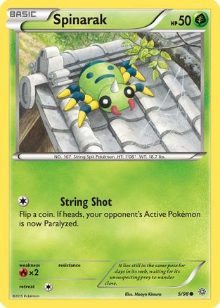 Spinarak (005/98) [XY  Ancient Origins] Normal - Common