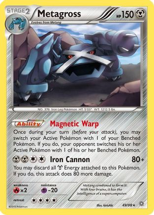 Metagross (49) (49) 049/98  - Reverse Holofoil XY  Ancient Origins - Rare