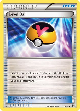 Level Ball 076  - Reverse Holofoil XY  Ancient Origins - Uncommon