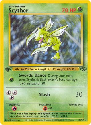 Scyther (026/64) [Jungle] 1st Edition - Rare