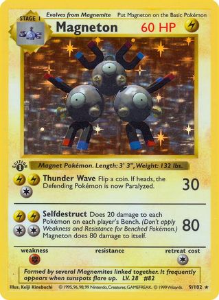 Magneton/102  - 1st Edition Holofoil Base Set Shadowless - Holo Rare
