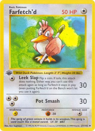 Farfetch'd (027) [Base Set Shadowless] 1st Edition - Uncommon