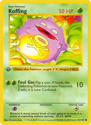 Koffing (051) [Base Set Shadowless] 1st Edition - Common