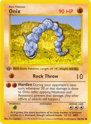 Onix 056  - 1st Edition Base Set Shadowless - Common