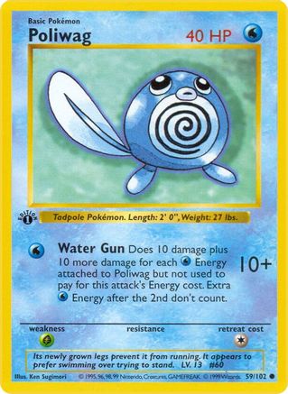 Poliwag (059) [Base Set Shadowless] 1st Edition - Common