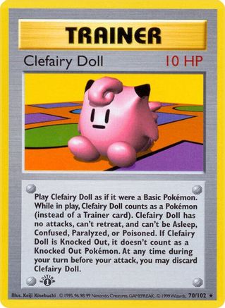 Clefairy Doll (70) [Base Set Shadowless] 1st Edition - Rare