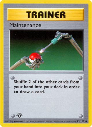 Maintenance 083  - 1st Edition Base Set Shadowless - Uncommon