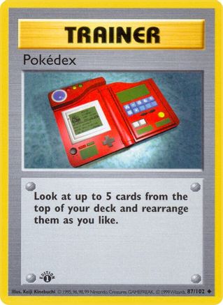 Pokedex (087) [Base Set Shadowless] 1st Edition - Uncommon