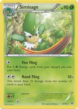 Simisage (006/162) [XY  BREAKthrough] Normal - Rare