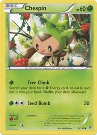 Chespin (009/162) [XY  BREAKthrough] Reverse Holofoil - Common