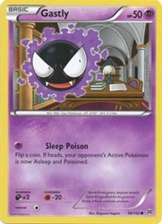Gastly (058/162) [XY  BREAKthrough] Reverse Holofoil - Common