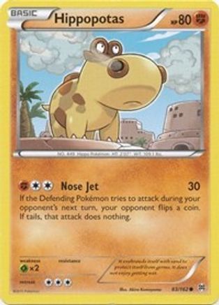Hippopotas (083/162) [XY  BREAKthrough] Reverse Holofoil - Common