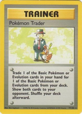 Pokemon Trader (077/102) [Base Set] Normal - Rare