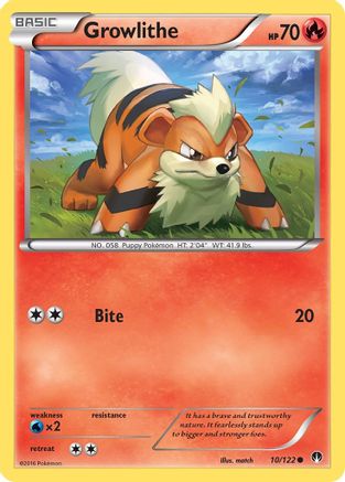 Growlithe (010/122) [XY  BREAKpoint] Reverse Holofoil - Common