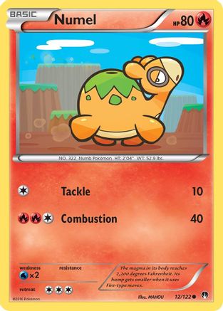 Numel 012  - Reverse Holofoil XY  BREAKpoint - Common