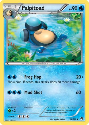 Palpitoad  - Reverse Holofoil XY  BREAKpoint - Uncommon