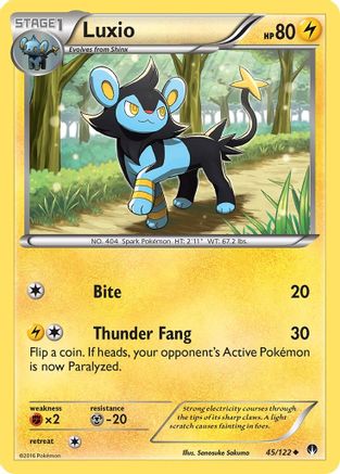 Luxio (045/122) [XY  BREAKpoint] Reverse Holofoil - Uncommon