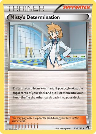 Misty's Determination 104  - Reverse Holofoil XY  BREAKpoint - Uncommon