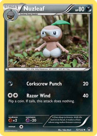 Nuzleaf 072  - Reverse Holofoil XY  BREAKpoint - Uncommon