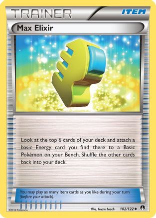 Max Elixir 102  - Reverse Holofoil XY  BREAKpoint - Uncommon