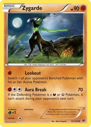 Zygarde (052/124) [XY  Fates Collide] Reverse Holofoil - Uncommon