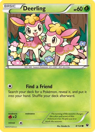 Deerling (008/124) [XY  Fates Collide] Normal - Common