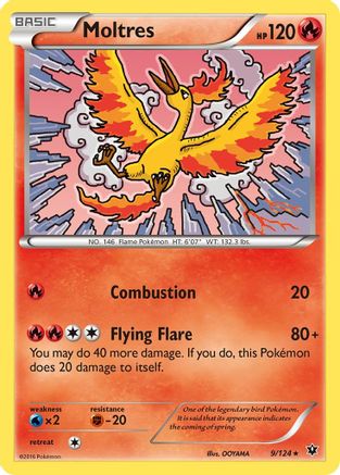 Moltres 009  - Reverse Holofoil XY  Fates Collide - Rare