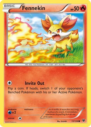 Fennekin (011/124) [XY  Fates Collide] Reverse Holofoil - Common