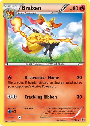 Braixen (12/124) [XY  Fates Collide] Normal - Uncommon