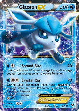Glaceon EX (020/124) [XY  Fates Collide] Holofoil - Ultra Rare