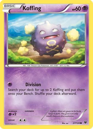 Koffing (027/124) [XY  Fates Collide] Reverse Holofoil - Common