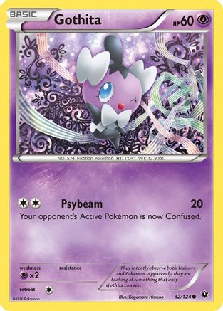 Gothita (032/124) [XY  Fates Collide] Reverse Holofoil - Common
