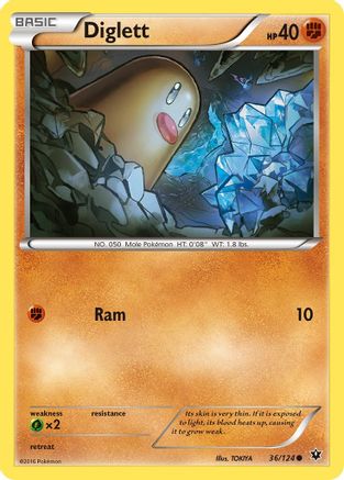 Diglett (036/124) [XY  Fates Collide] Normal - Common
