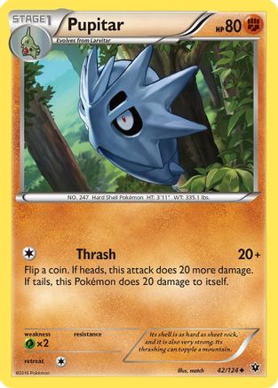 Pupitar (42/124) [XY  Fates Collide] Normal - Uncommon