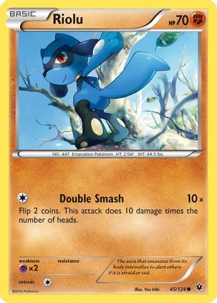 Riolu (045/124) [XY  Fates Collide] Reverse Holofoil - Common