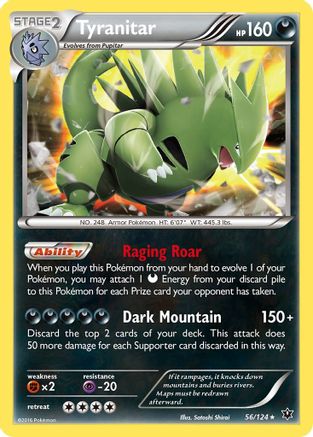 Tyranitar (056/124) [XY  Fates Collide] Holofoil - Holo Rare